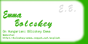 emma bolcskey business card